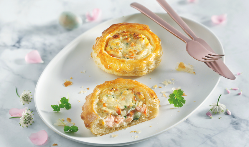 Salmón - Tartaletas de hojaldre con salmón
