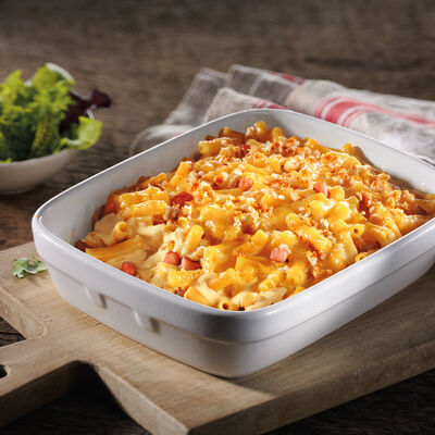 Pasta - Gratinado de pasta con jam&oacute;n y quesos