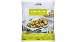 Salteados de verduras - Remenat de bolets, gambes i esp&agrave;rrecs