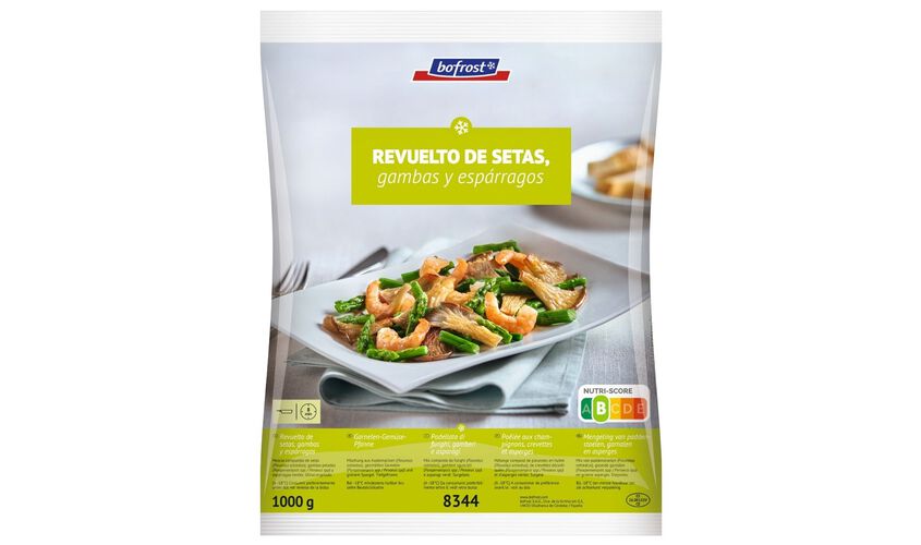 Salteados de verduras - Remenat de bolets, gambes i esp&agrave;rrecs