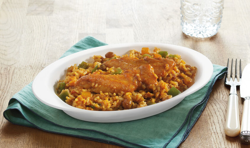 Promoción 5 plus 1 - Arroz con pollo al curry