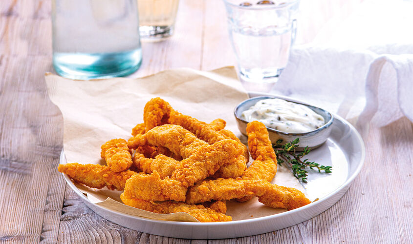  - Tiras de pollo crujientes