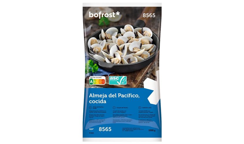 Marisco y Cefal&oacute;podo - Almeja del pac&iacute;fico, cocida