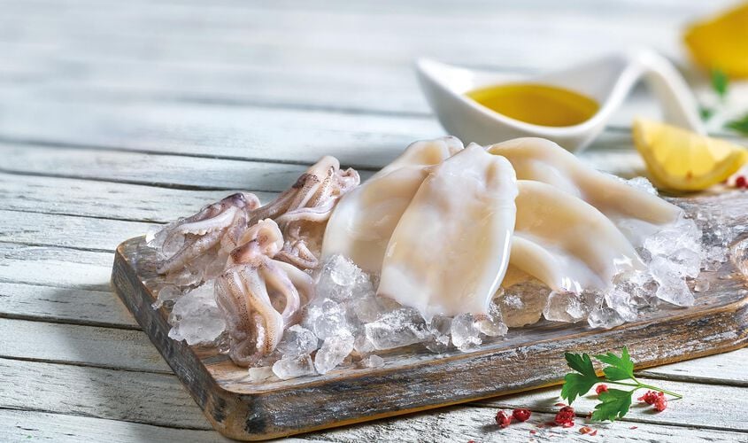 Marisco y Cefal&oacute;podo - Calamar patag&oacute;nico limpio