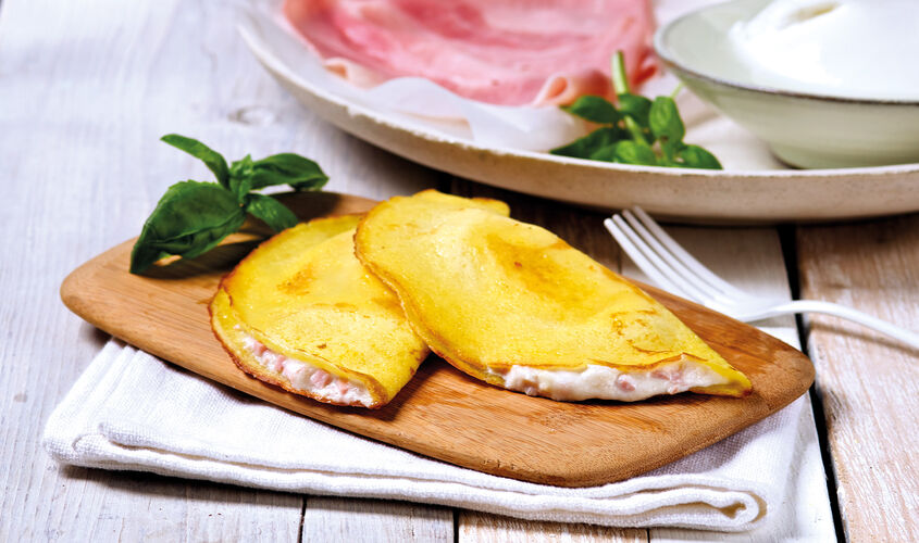 Especialidades - Cr&ecirc;pes de jam&oacute;n y Mascarpone