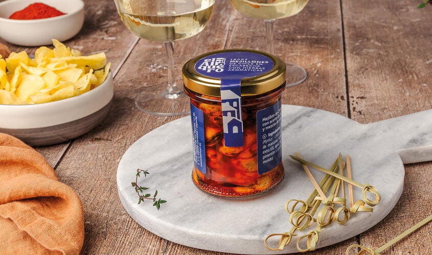 Conservas - Mejill&oacute;n de Chile en escabeche con hierbas arom&aacute;ticas