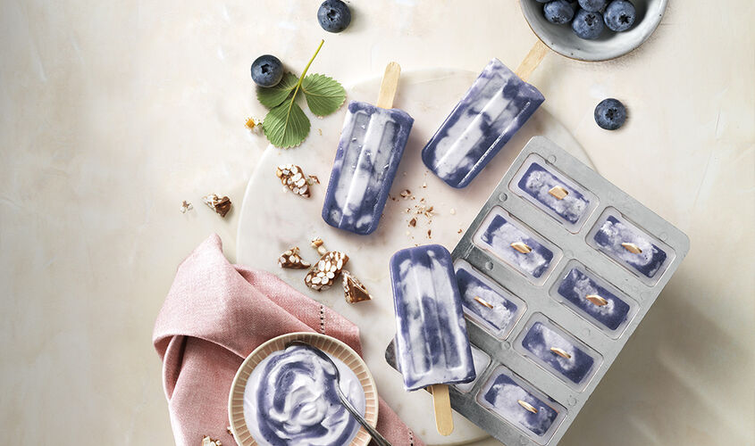 Gelats de nabius amb arr&ograve;s inflat amb xocolata