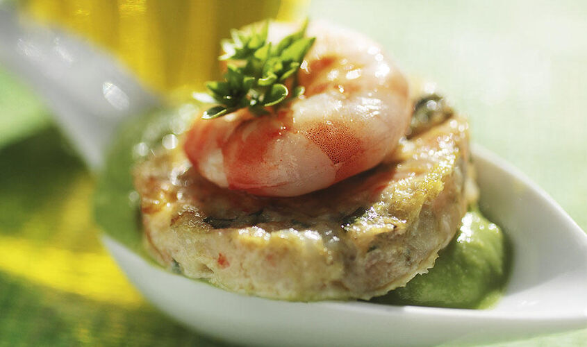 Hamburgueses amb cues de gamba llagostinera