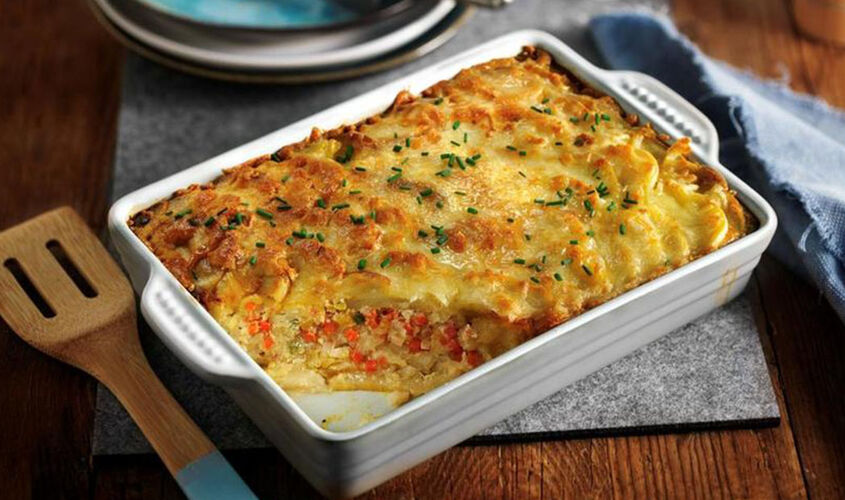 Gratinat de patates fregides