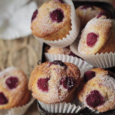 Muffins de frambuesas