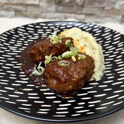 Mandonguilles amb salsa de Pedro X&iacute;menez "proposta de propuesta de @rakelentumantel"