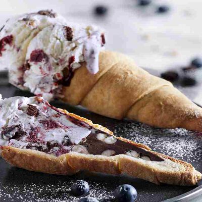 Conos de croissant con helado
