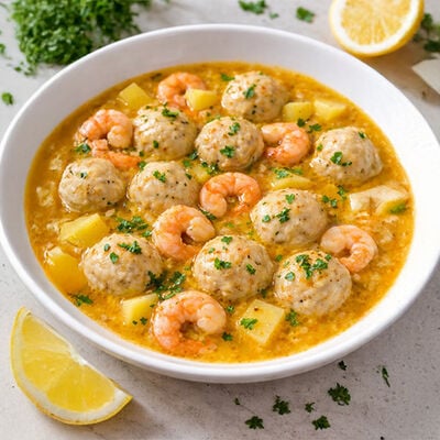 Alb&oacute;ndigas de Merluza y Langostinos "propuesta de @Pez Salvaje