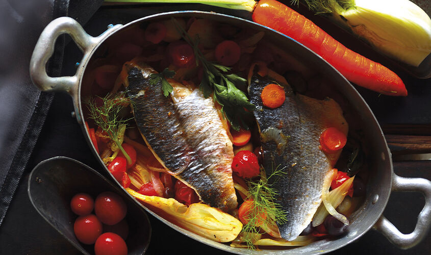 Dorada en caldo