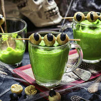 Esborronadora sopa de pèsols amb ulls