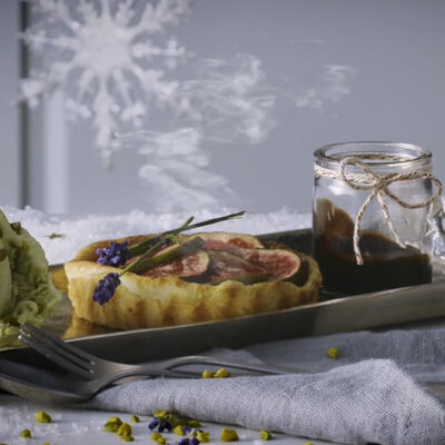 Past&iacute;s de figues amb gelat de Vainilla & Macad&agrave;mia