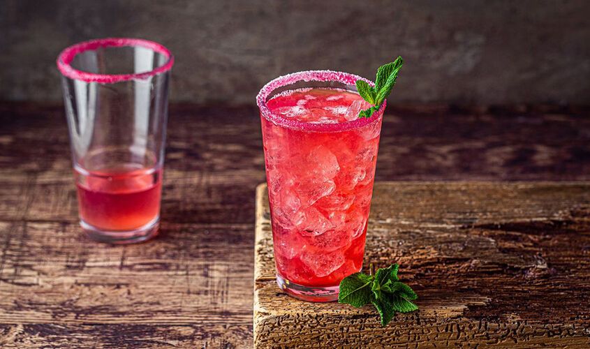 Limonada de frambuesa