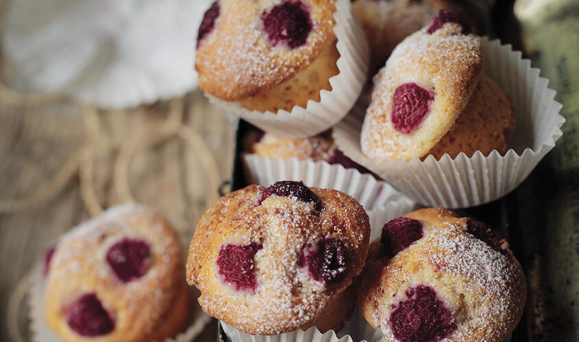Muffins de frambuesas