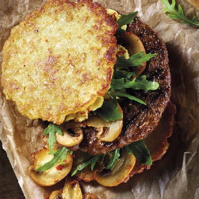 Steakhouse XXL Burger con tortitas de patatas