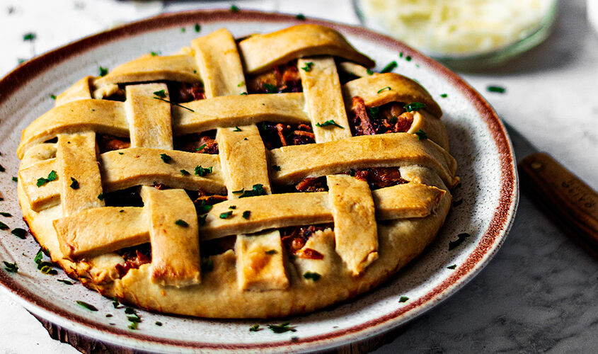 Pastel de pollo barbacoa