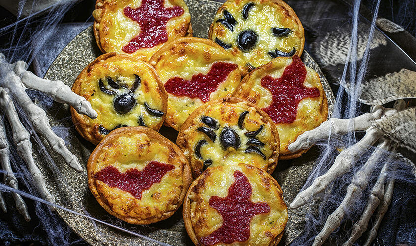 Minipizzes de Halloween