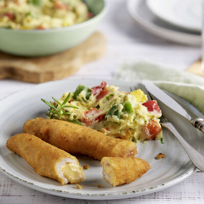 Rollitos al estilo b&aacute;varo con pur&eacute; de patatas al piment&oacute;n