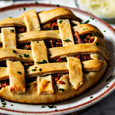 Pastel de pollo barbacoa