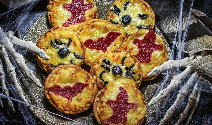 Minipizzas de Halloween