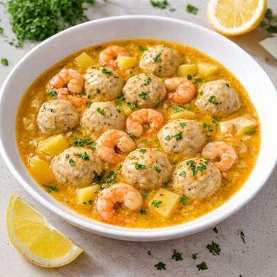 Alb&oacute;ndigas de Merluza y Langostinos "propuesta de @Pez Salvaje