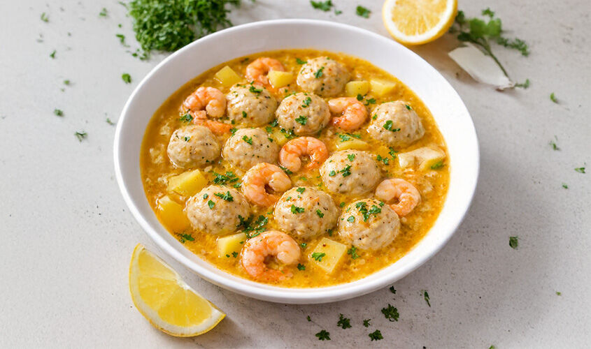 Alb&oacute;ndigas de Merluza y Langostinos "propuesta de @Pez Salvaje" 