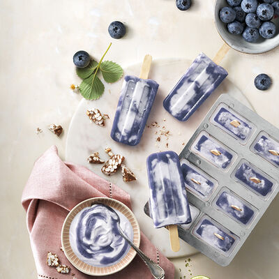 Gelats de nabius amb arr&ograve;s inflat amb xocolata