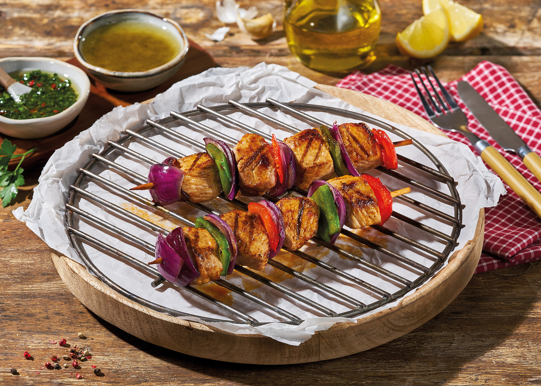 Brochetas de solomillo
