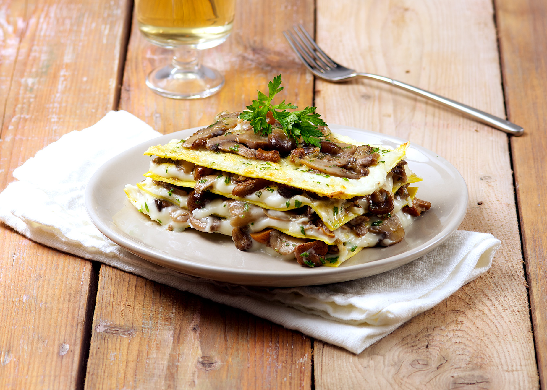 Lasaña al funghi