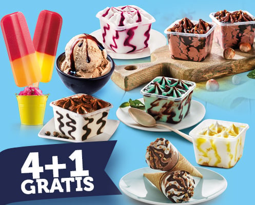 Promoci&oacute;n 4+1 helados