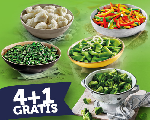 Promoci&oacute;n 4+1 verdura