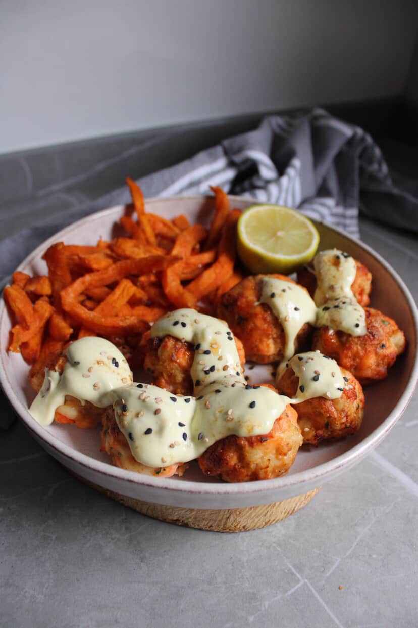 Mandonguilles de salm&oacute; i gambons "proposta de @foodpepa"